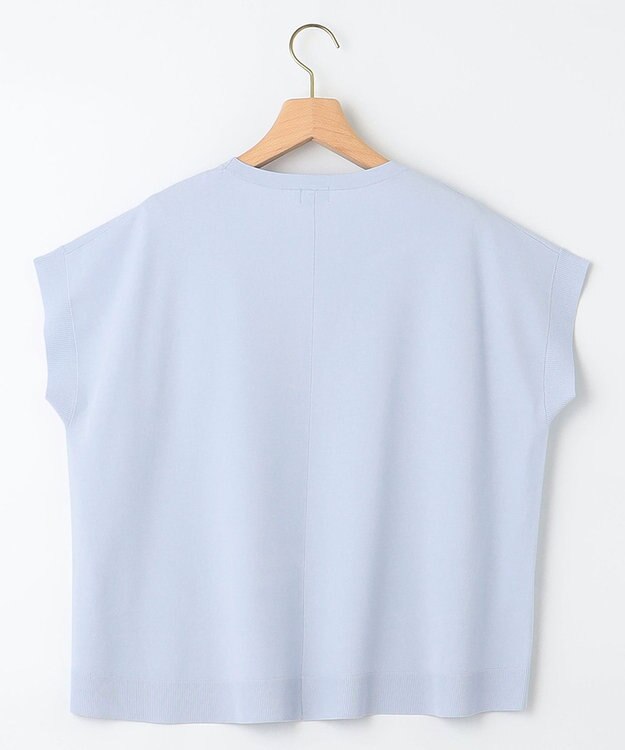 組曲 L 【WEB限定】Tシャツライク サマーニット サックスブルー系