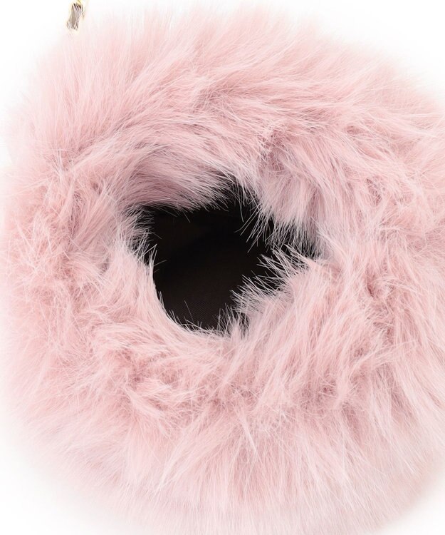 23区 【見上愛さん着用】フェイクファー チャーム バッグ ピンク系