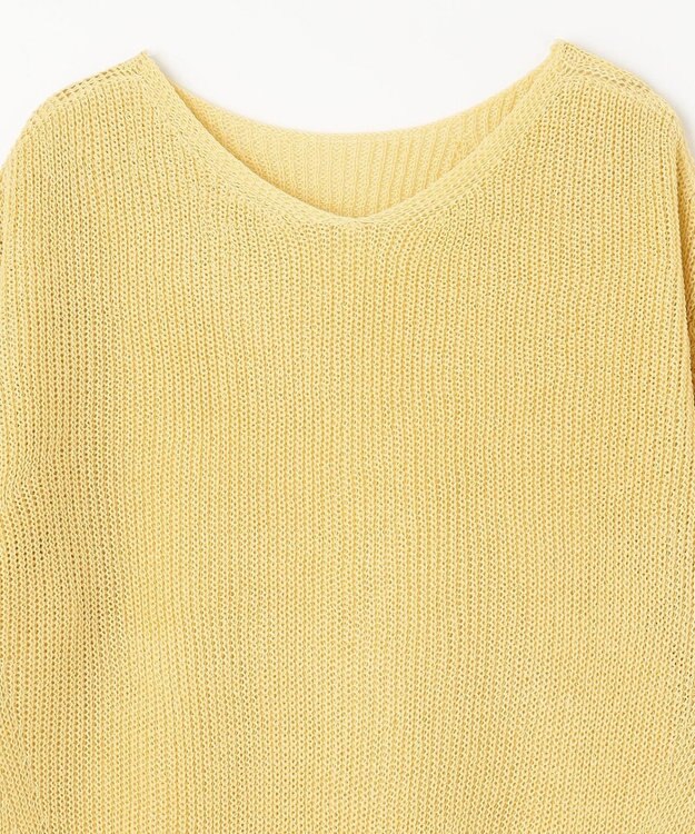 ANY L 【洗濯機可/前後着用可/アンチピリング】２ＷＡＹドライニット イエロー