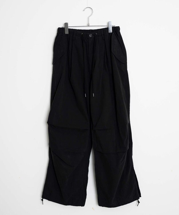 WEGO サイドスリットパラシュートパンツ ブラック