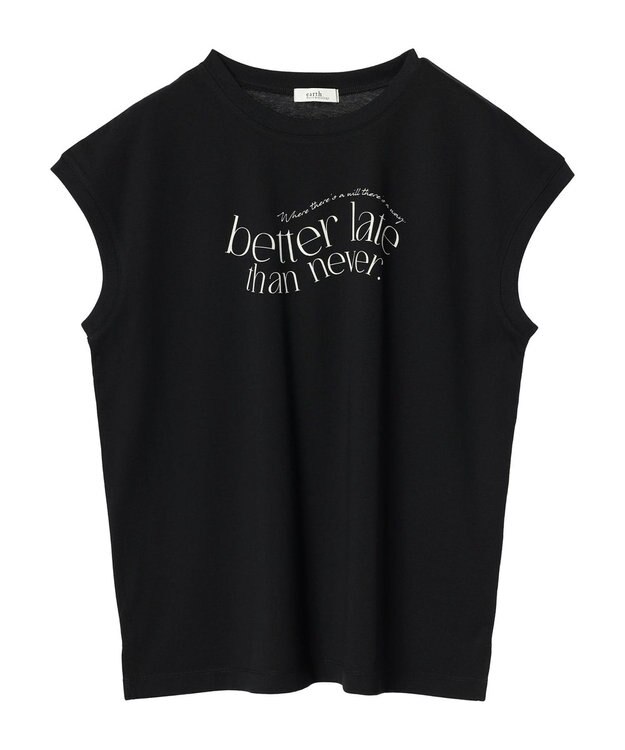 earth music&ecology ｂｅｔｔｅｒ　ｌａｔｅ　フレンチＴ Black