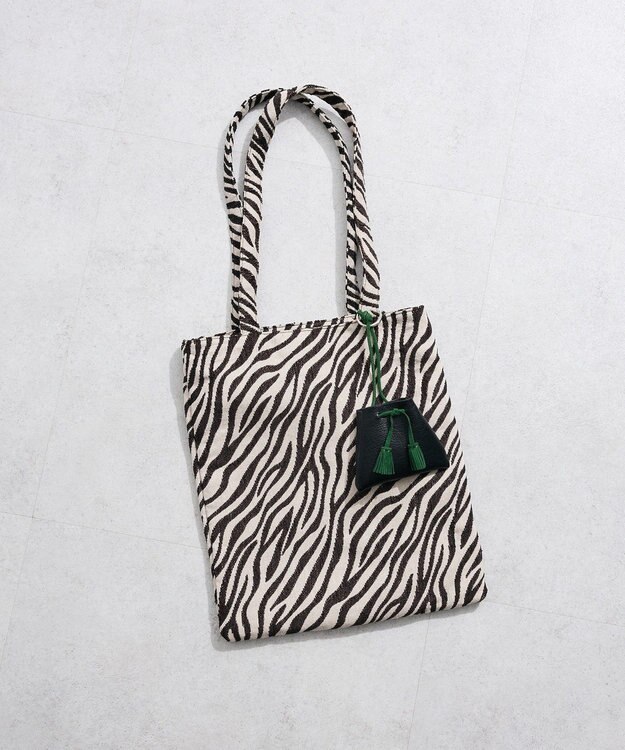 Green Parks ポーチ付ジャガードＡ４トートバッグ Green