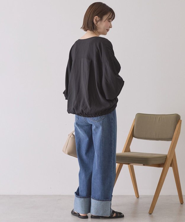 AMERICAN HOLIC Vネックドルマンブルゾン Black