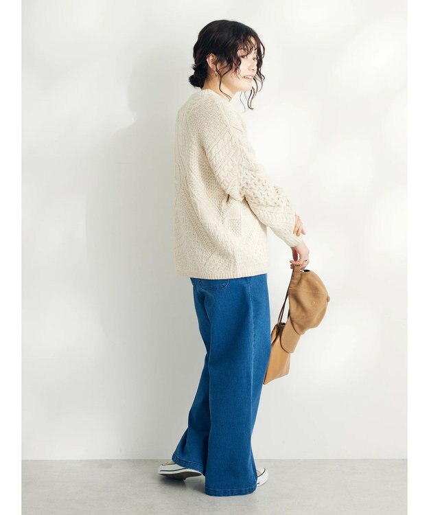 CRAFT STANDARD BOUTIQUE 裏起毛デニムワイドパンツ Blue