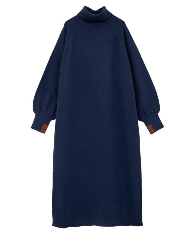 AMERICAN HOLIC バイパチモックネックニットワンピース Navy