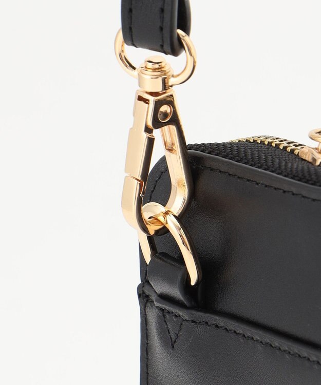 LA BAGAGERIE レザーステッチ　マルチポシェット ブラック