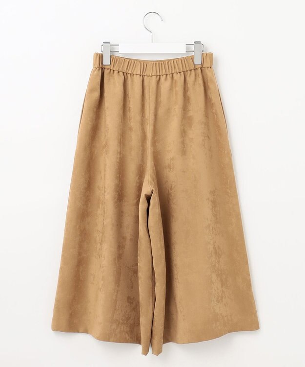 自由区 L 【洗える】ライトスエード キュロット キャメル系