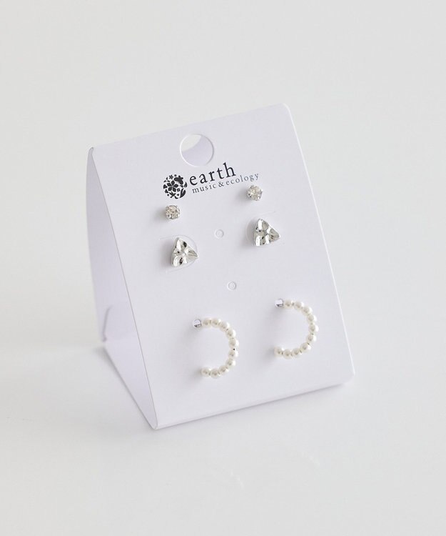 earth music&ecology 【３ＳＥＴ】デイリーピアス Silver