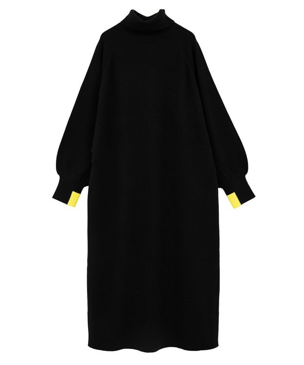 AMERICAN HOLIC バイパチモックネックニットワンピース Black