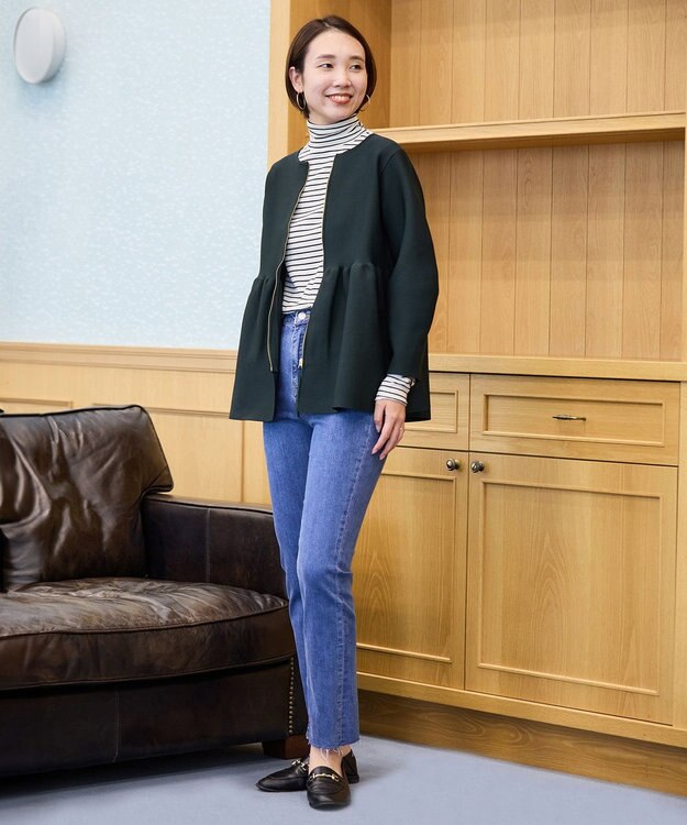 UNFILO 【UNFILO DENIM】撥水 スリムフィットデニム ミッドブルー