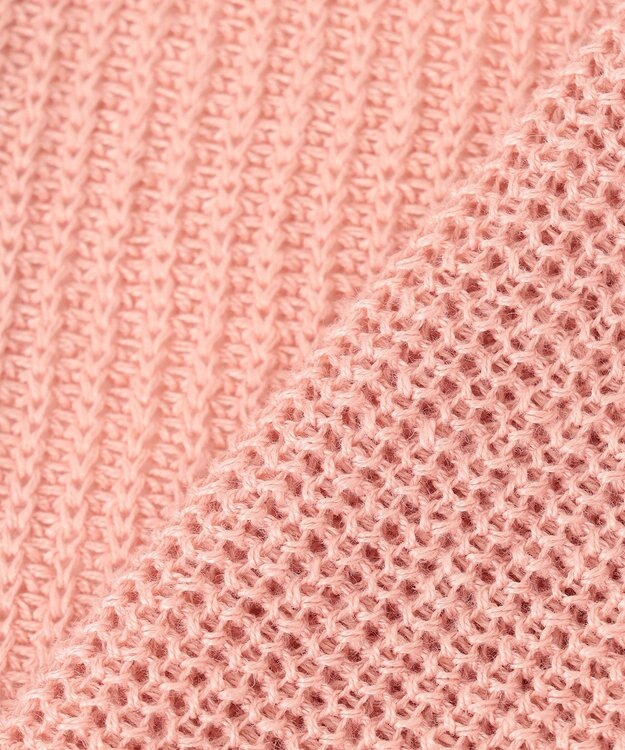 自由区 S 【WEB限定カラーあり・洗える】リネンミドルゲージニット カーディガン ライトピンク