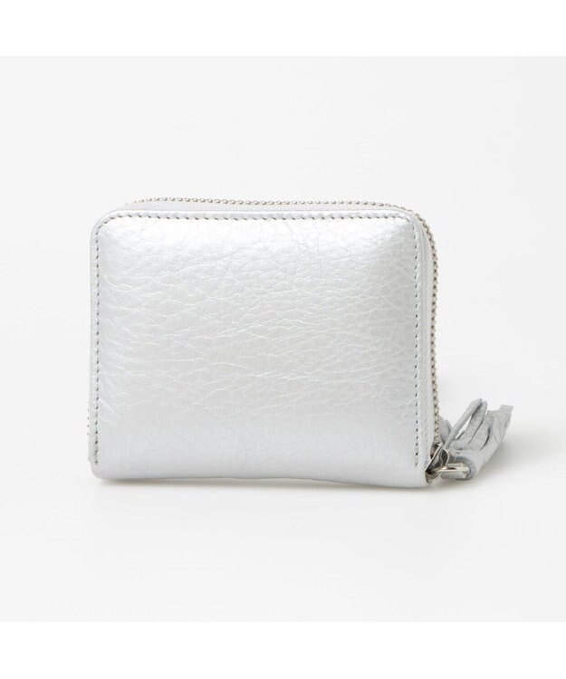 UNBILLION ペルケ perche / カラーコンビジャバラ・カードウォレット シルバー