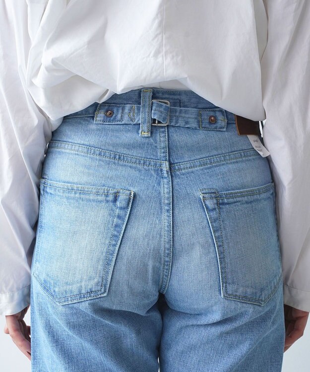 caqu modern straight レギュラーストレートデニムパンツ USED WASH 7years