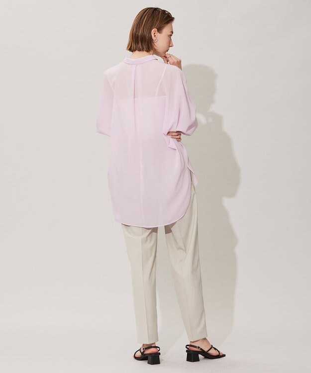 ICB 【洗える】 サマーウールトロ ストレートパンツ ライトオリーブ系