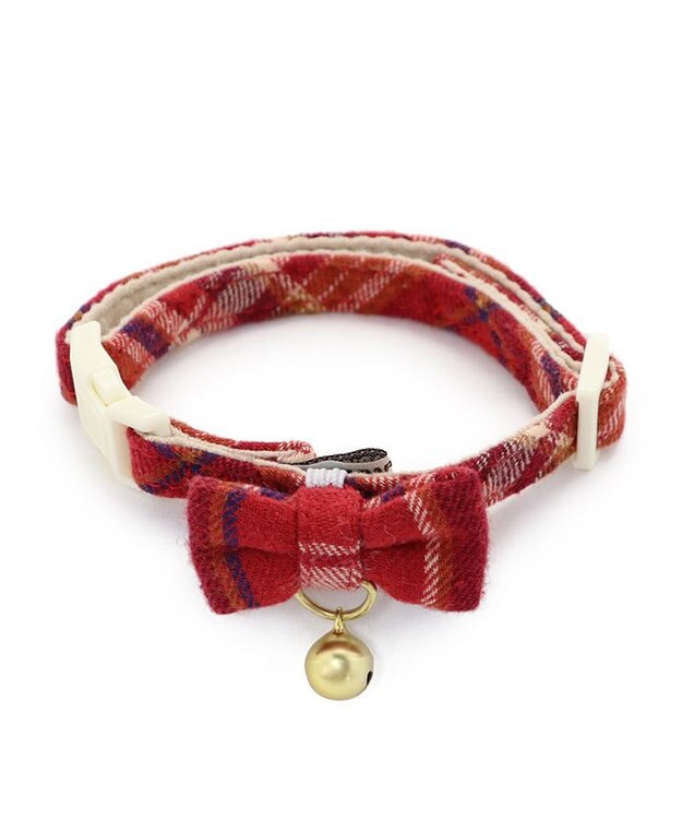 PET PARADISE 猫用 首輪 タータンチェック 【小】 【中】  レッドチェック レッドチェック
