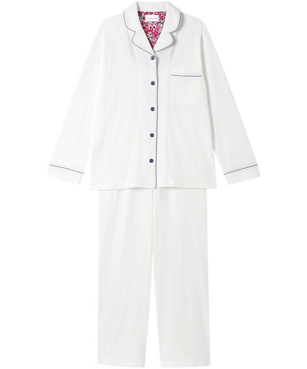 une nana cool 【綿100％】フライスパジャマ　ＭＡＤＥ　ＷＩＴＨ　ＬＩＢＥＲＴＹ　ＦＡＢＲＩＣ WH