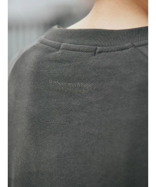 AMERICAN HOLIC ラグランロゴスウェット2 Charcoal Gray