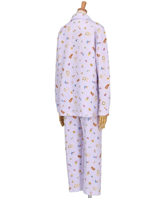 tsumori chisato SLEEP ツモリチサト パジャマ キルトニット素材(本体) あったか 長袖 長ズボン レディース UDW404 /ワコール パープル