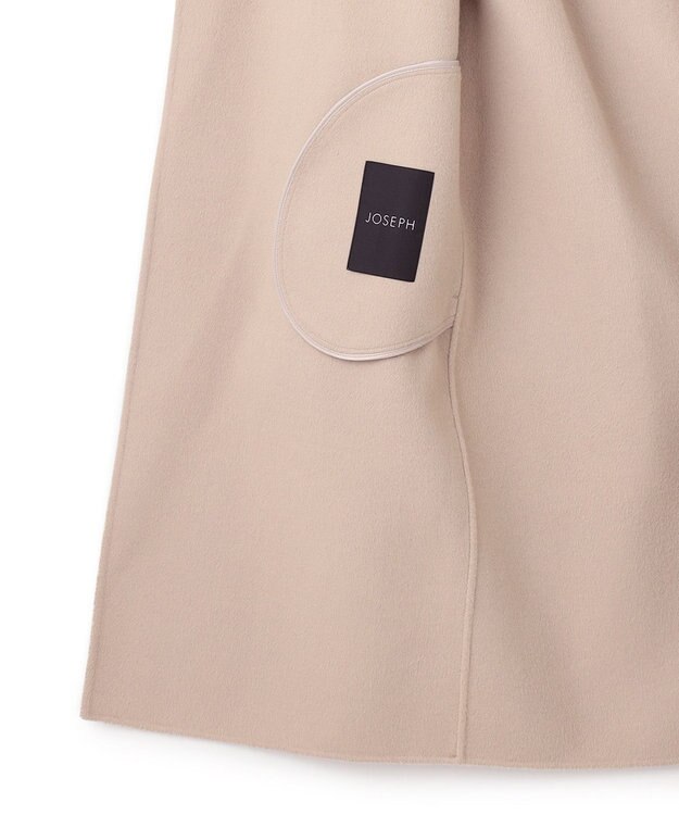 JOSEPH ダブルフェイスカシミヤ　ラップロングコート Parchment
