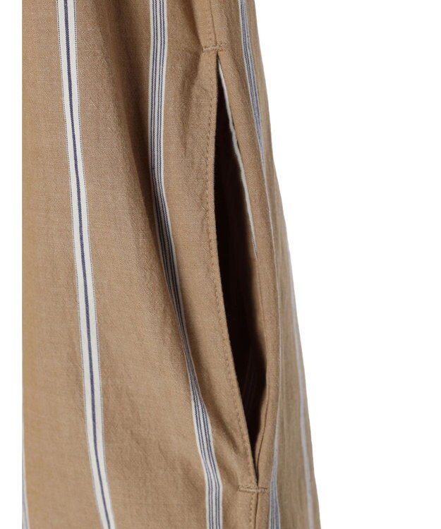 AMERICAN HOLIC イージーケア＋接触冷感丈違い強撚ワッシャーワンピース Stripe Beige