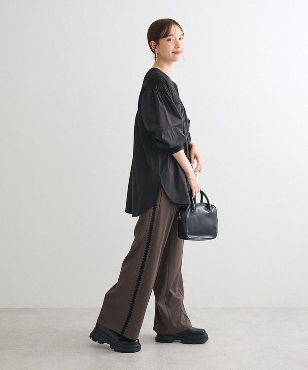 Green Parks ミニケーブルドッキングニットチュニック Black