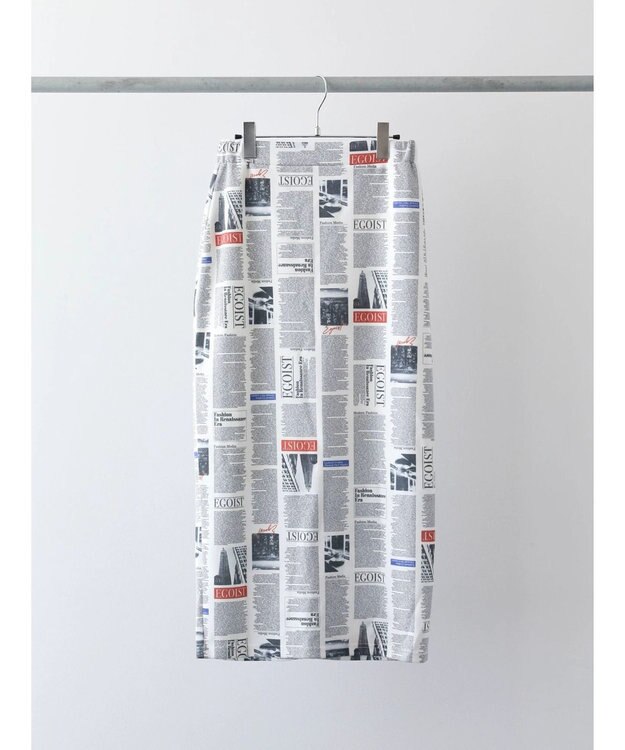 Green Parks ＥＧＯＩＳＴ　マガジンプリントスカート Off White