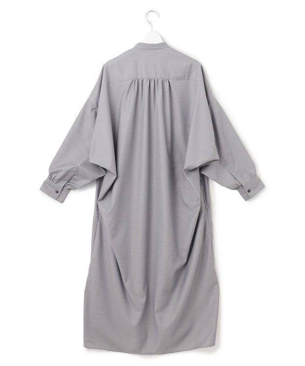 J.PRESS YORK STREET 【WOMEN】バックドレープ シャツワンピース ライトグレー系