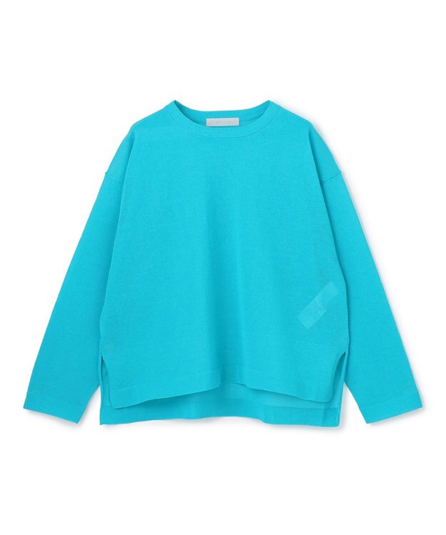 UNFILO シアーフォルムニット クルーネック ターコイズ