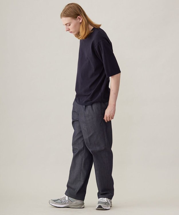 UNFILO MENS FINE MOVE クルーネック ニット [24年春夏商品] ネイビー