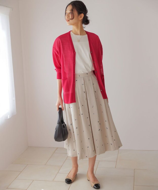 組曲 【WEB限定】ミニフラワーエンブロイダリー スカート ベージュ系7