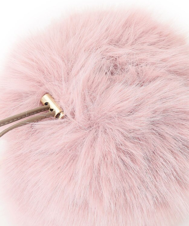 23区 【見上愛さん着用】フェイクファー チャーム バッグ ピンク系
