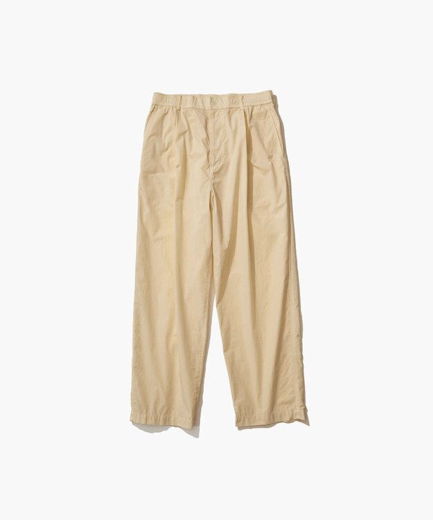 ATON SHRINK COTTON LAWN | ルーズフィットパンツ - UNISEX YELLOW