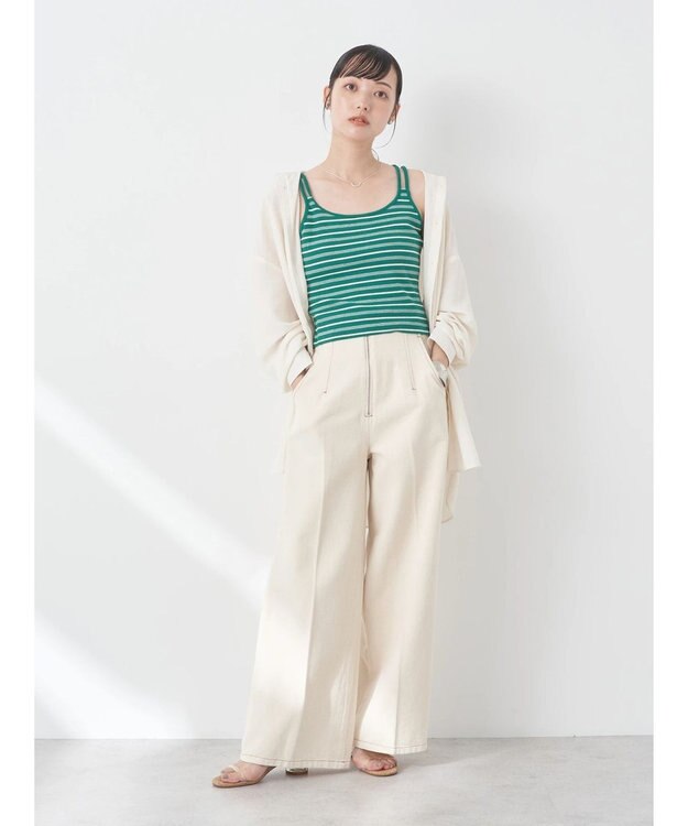 earth music&ecology クロップドキャミソール Off White