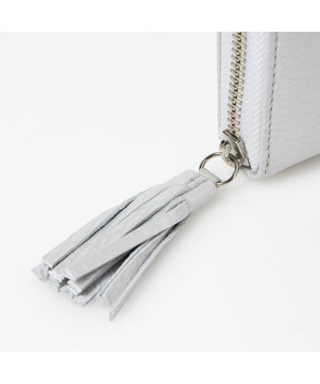 UNBILLION ペルケ perche / カラーコンビジャバラ・カードウォレット シルバー