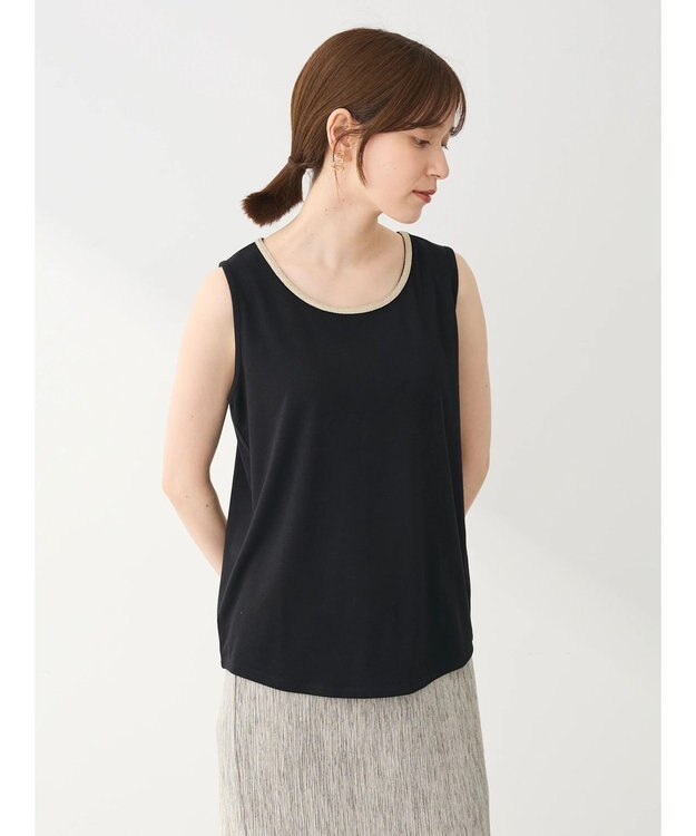 Green Parks ビジューテープタンクトップ Black