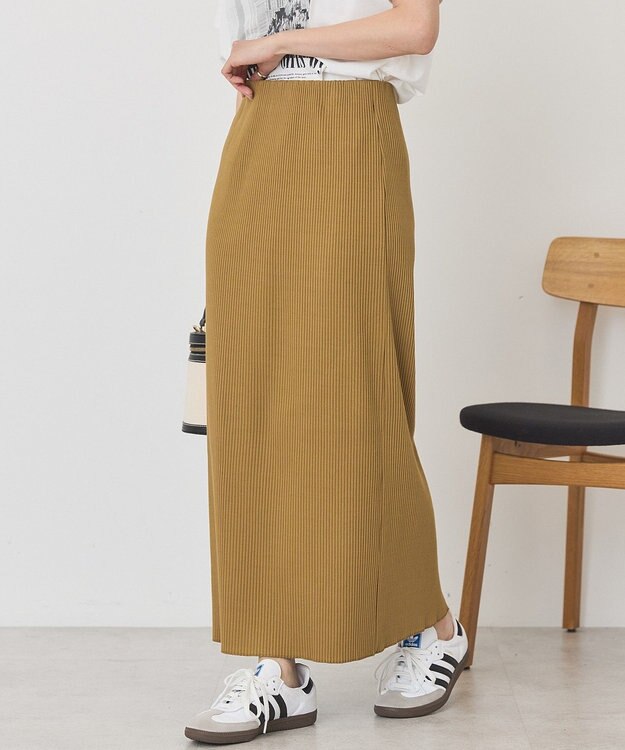 AMERICAN HOLIC 針抜きリブタイトスカート Camel