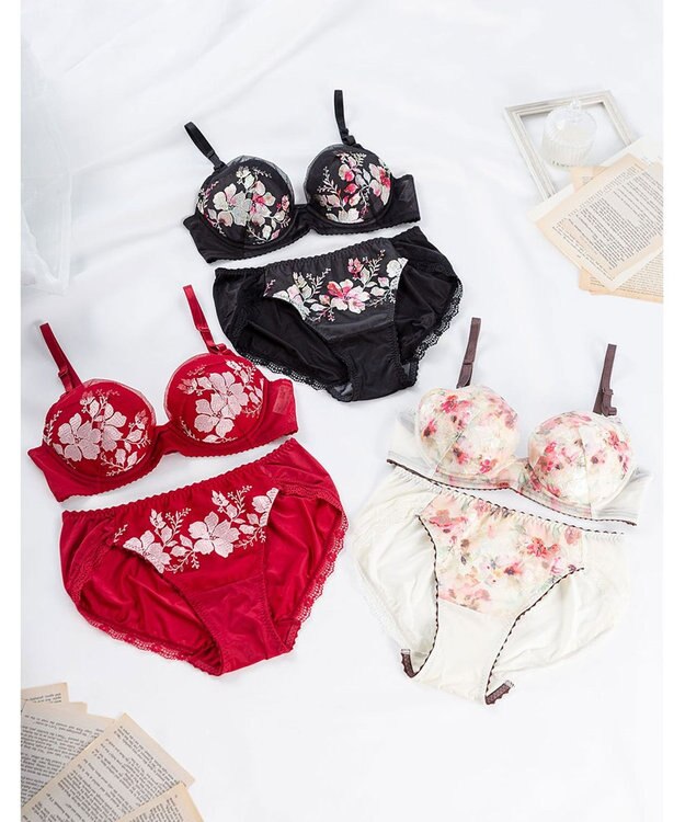 Wing WEB限定　ブラ＆ショーツセット　3/4カップブラ　ウイング／ワコール　CB3710 ブラック