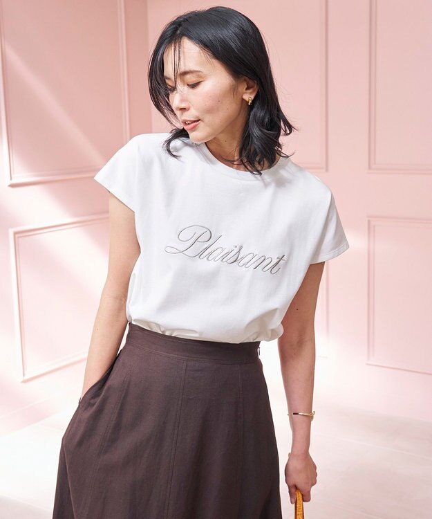 UNFILO 【新色追加】BEAUTY FORM-Tコットン ロゴフレンチT オフ