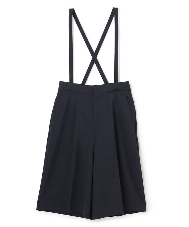 uncrave ウォッシャブルドライサップ バミューダパンツ（サスペンダー付き） ネイビー