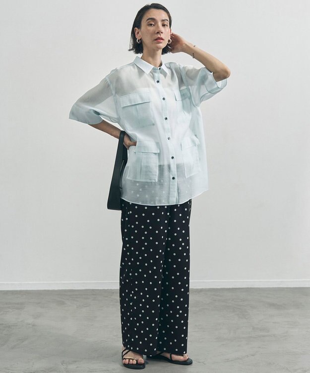 UNFILO 【ウエストゴム】プリント イージーパンツ ドット