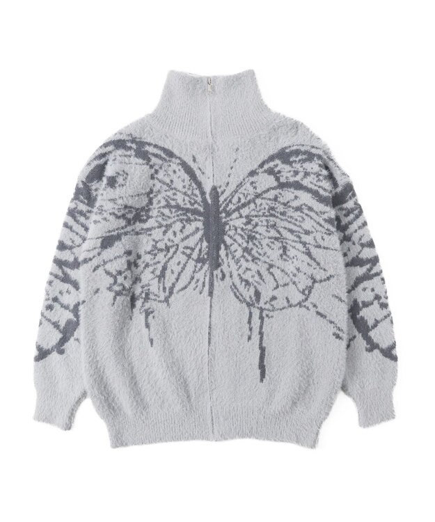 WEGO バタフライジップニット グレー