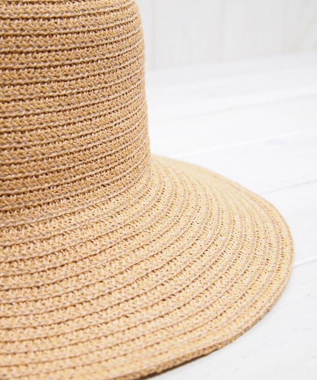 石田製帽 美濃和紙 × コットンブレード ウォッシャブルクロッシェ ハット ベージュ