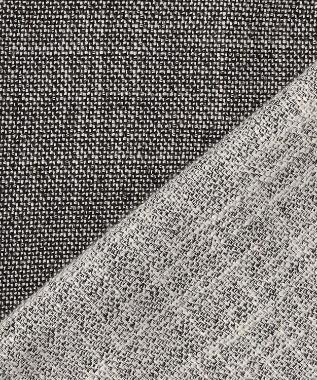 ICB L ライトスラブツイード シャツジャケット ブラック×オフホワイトミックス