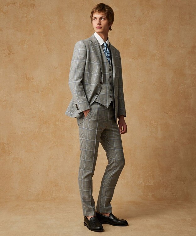 JOSEPH ABBOUD 【日本製】フレッシュペイズリー  ネクタイ サックスブルー系7