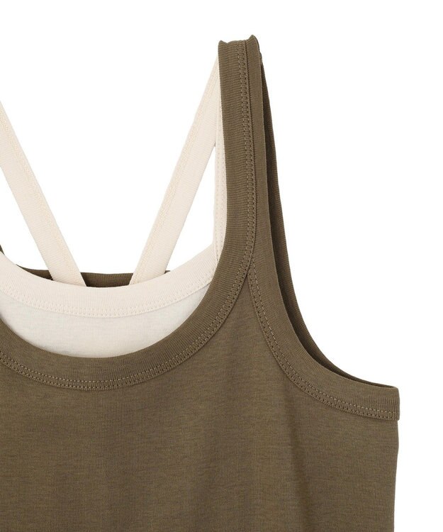 AMERICAN HOLIC 【2点セット】レイヤードデザインタンクトップ Khaki