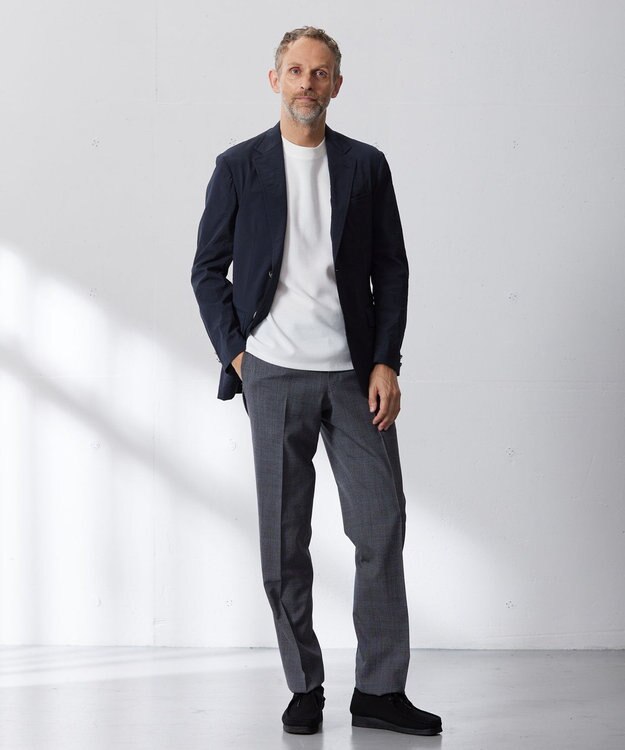 J.PRESS MEN 【PEPPIN MERINO COMFORT】 ブロックチェック スラックス グレー系3