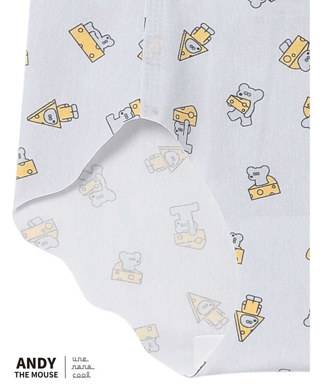 une nana cool MADE WITH ねずみのANDY【綿混】フラット仕上げショーツ GY