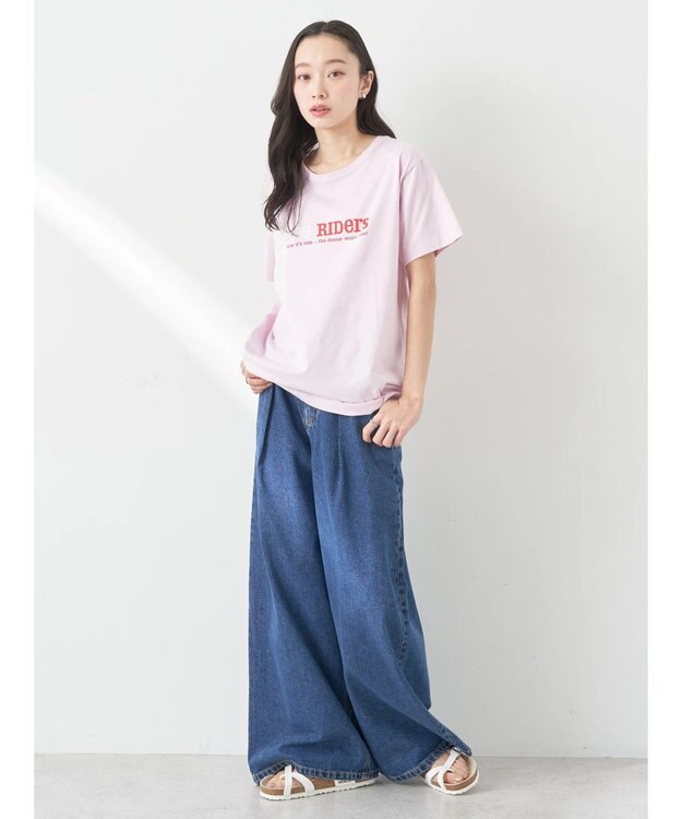 earth music&ecology Ｌｅｅ×ｅ．ｍ．ａ．ｅ　ＬＯＧＯ　Ｈ／Ｓ　ＴＥＥ Pink