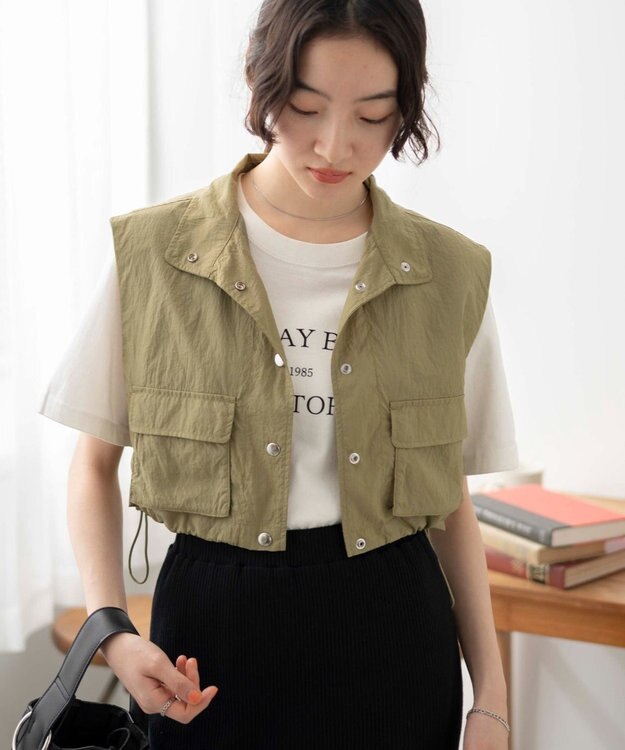 WEGO ミリタリーナイロンショートベスト カーキ