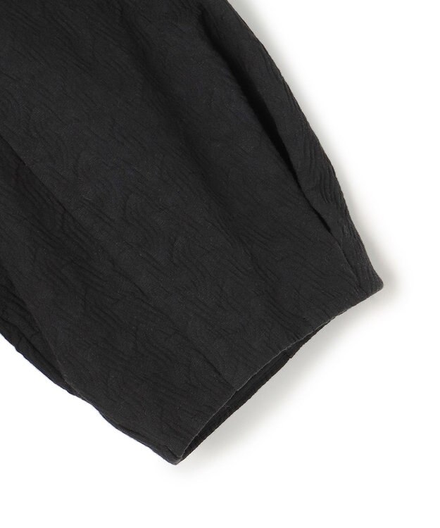 UNFILO L ジャガードブラウス ブラック